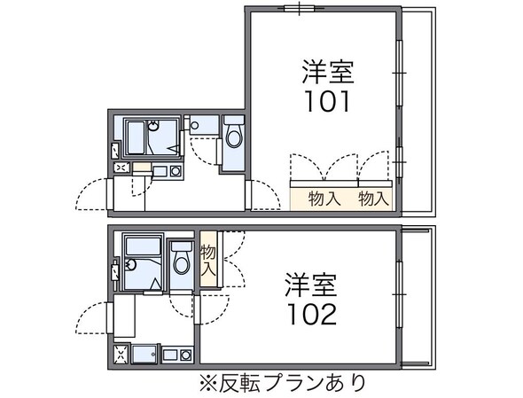 レオパレスボンヌ・シャンスの物件間取画像